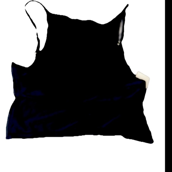 Anthropologie Black Onyx Adjustable Strap Tank Top L/XL NWT Stretch Camisole - Picture 5 of 8